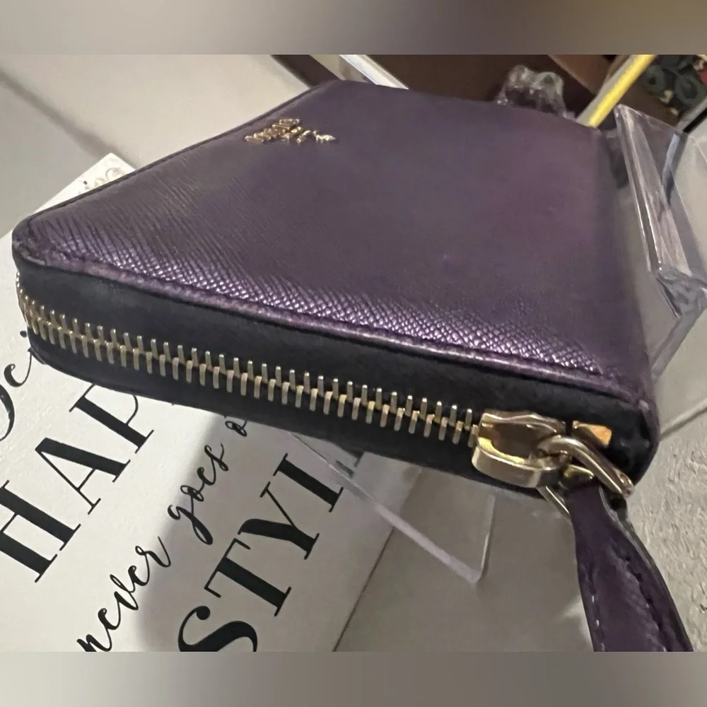 EUC Prada Saffiano Leather Wallet - Purple - Picture 3 of 11